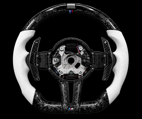 VOLANTE BMW FIBRA CARBONO PLATEADA