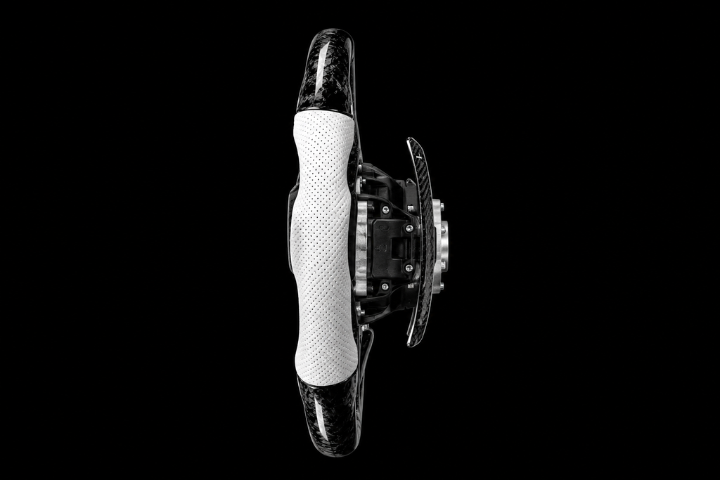 VOLANTE BMW FIBRA CARBONO PLATEADA