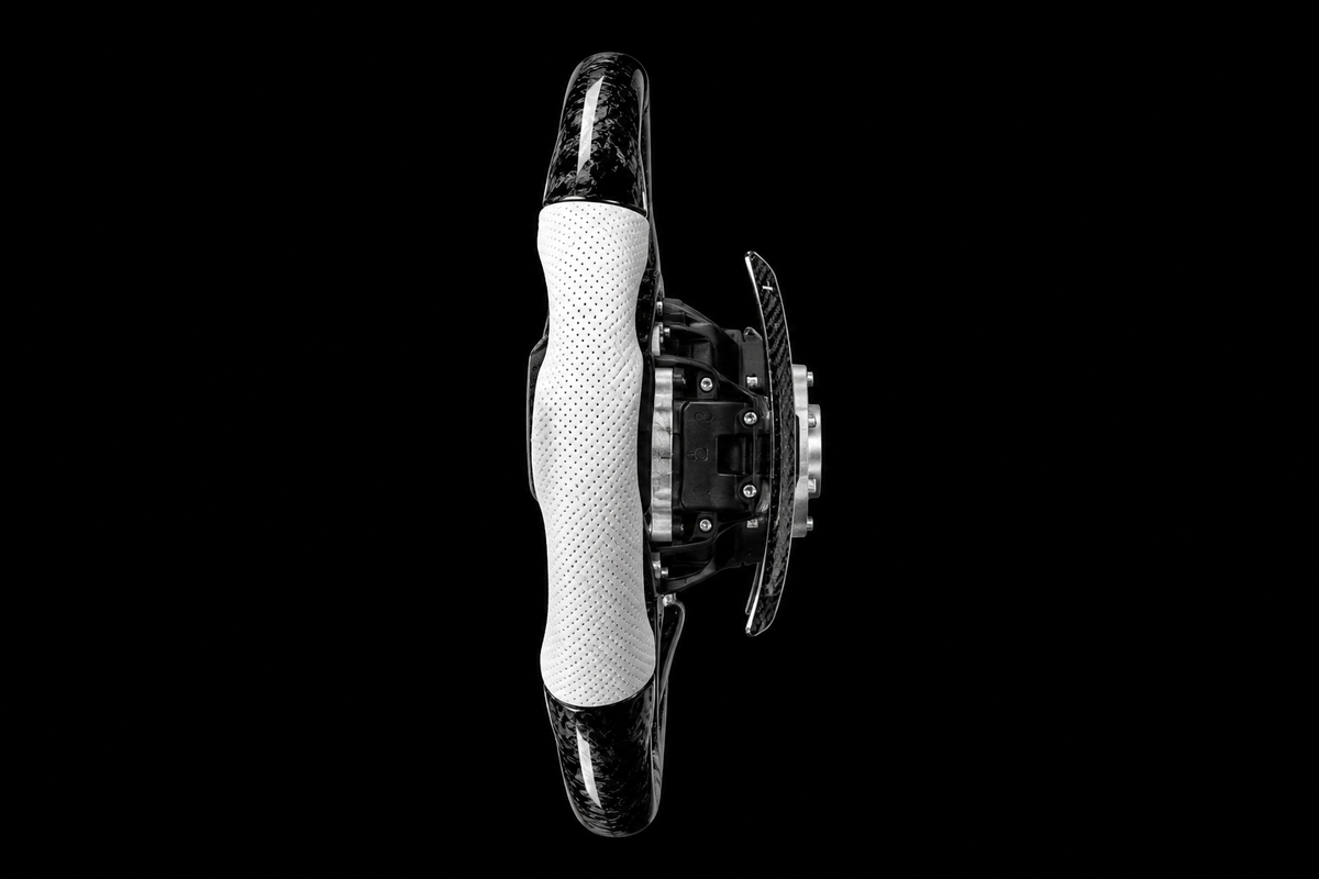 VOLANTE BMW FIBRA CARBONO PLATEADA