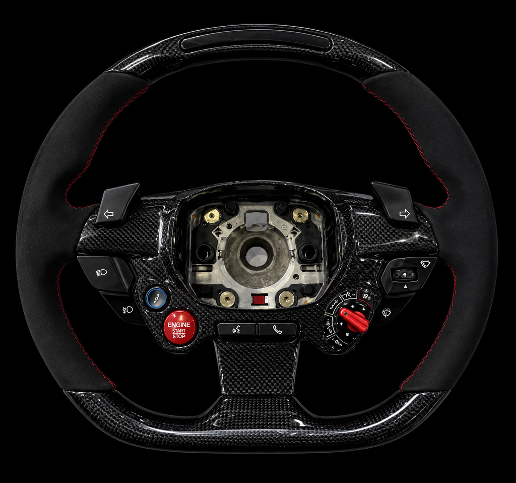 VOLANTE FERRARI FIBRA CARBONO LED
