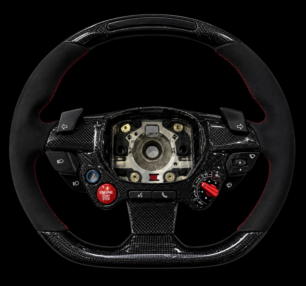 VOLANTE FERRARI FIBRA CARBONO LED