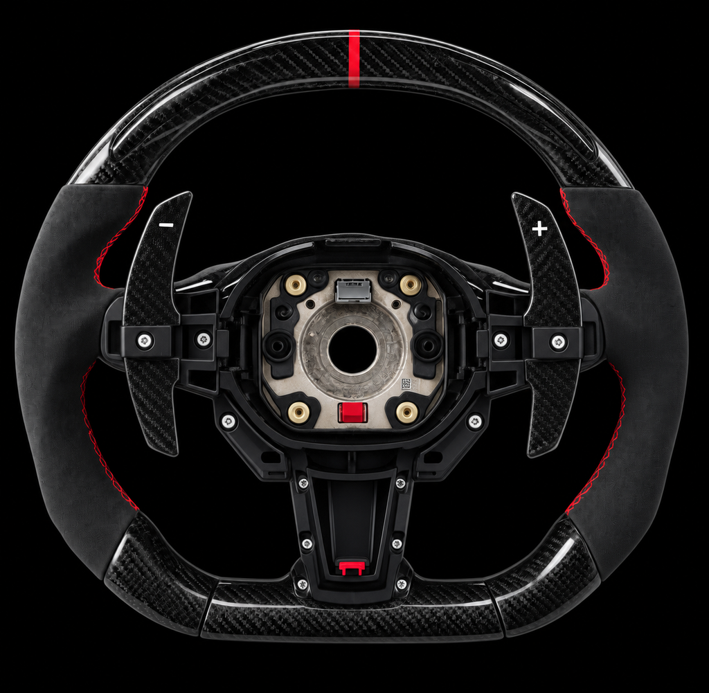 VOLANTE LAMBORGHINI FIBRA CARBONO LED