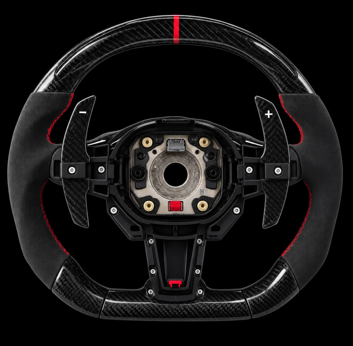 VOLANTE LAMBORGHINI FIBRA CARBONO LED