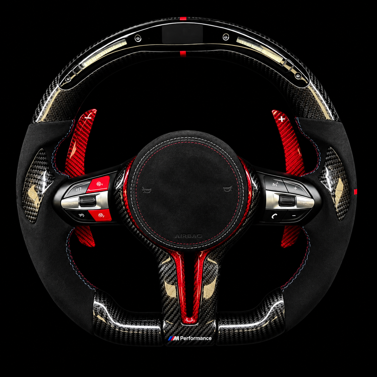 Volante Fibra de Carbono BMW LED