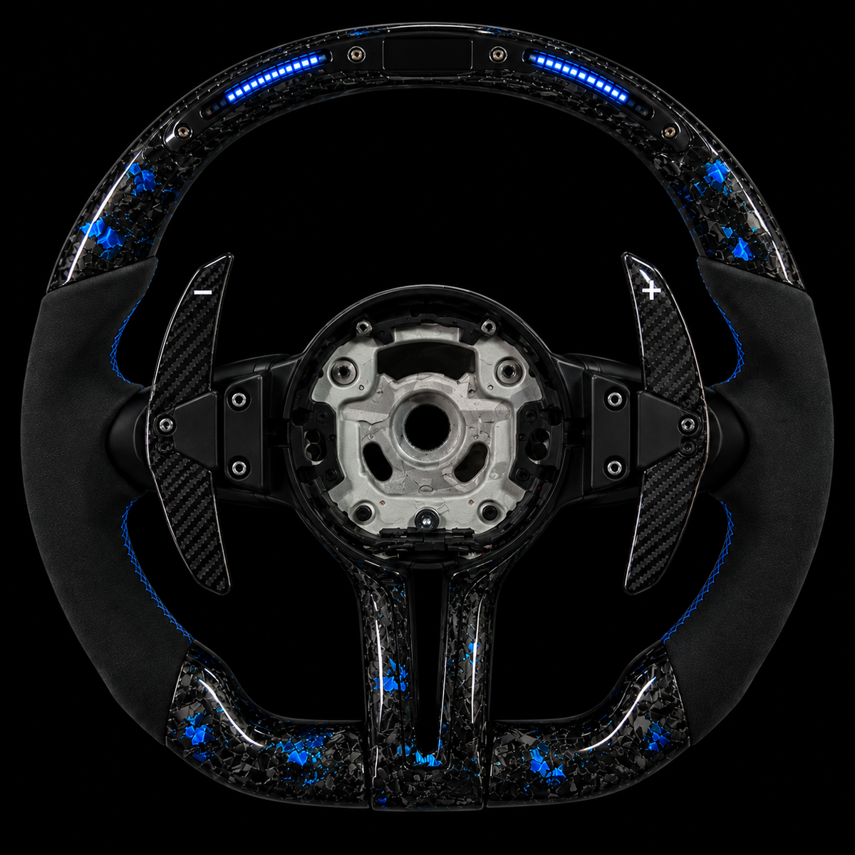 Volante BMW Fibra Carbono Forjado LED