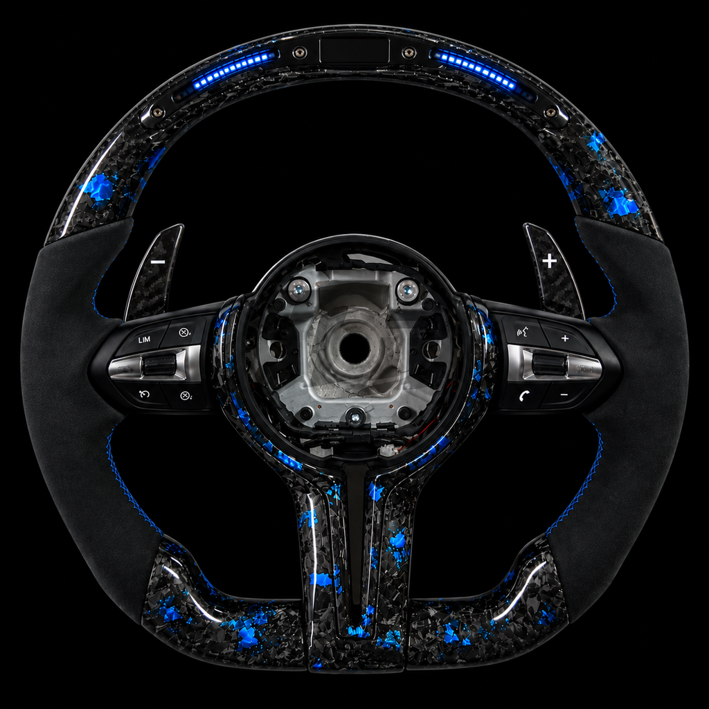 Volante BMW Fibra Carbono Forjado LED