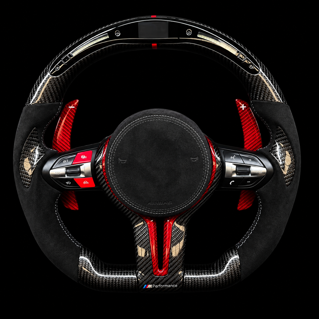 Volante Fibra de Carbono BMW LED